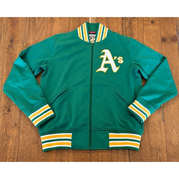 Mitchell & Ness Other - Mitchell&Ness Oakland Athletics A Full Zip Jacket Men Large 44-Cooperstown Co
